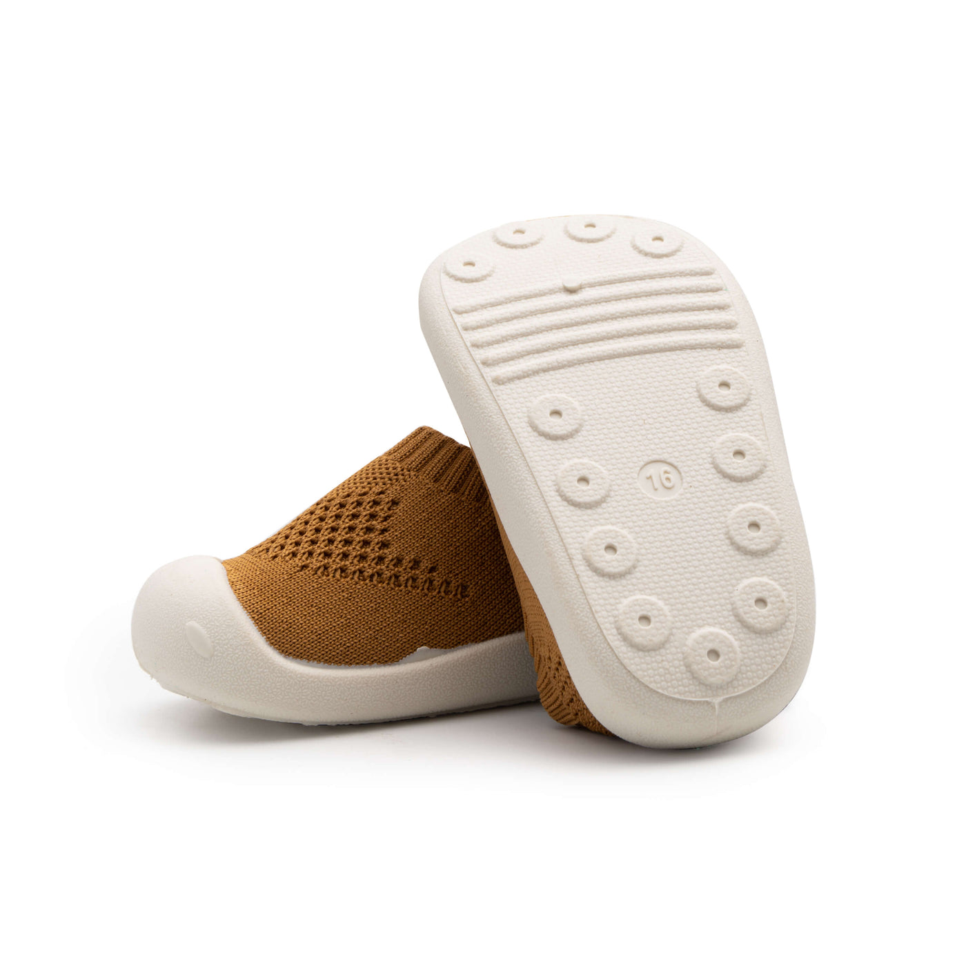 Neutral & Knitted Breathable - Non-Slip Baby Shoe-Socks