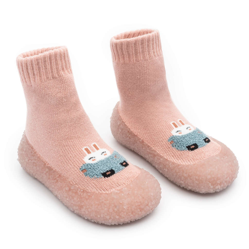 Pretty Pink Bunny - Non-Slip Baby Shoe-Socks