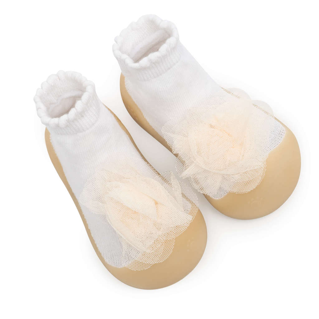 Yellow Flowers - Non-Slip Baby Shoe-Socks