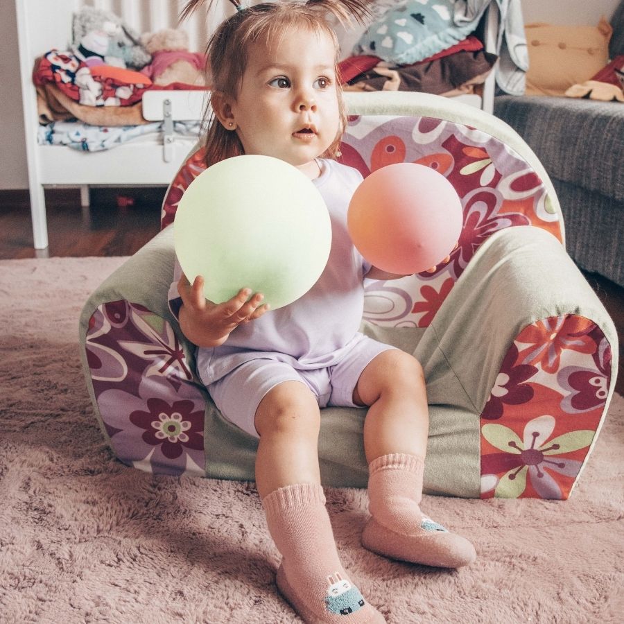 Pretty Pink Bunny - Non-Slip Baby Shoe-Socks