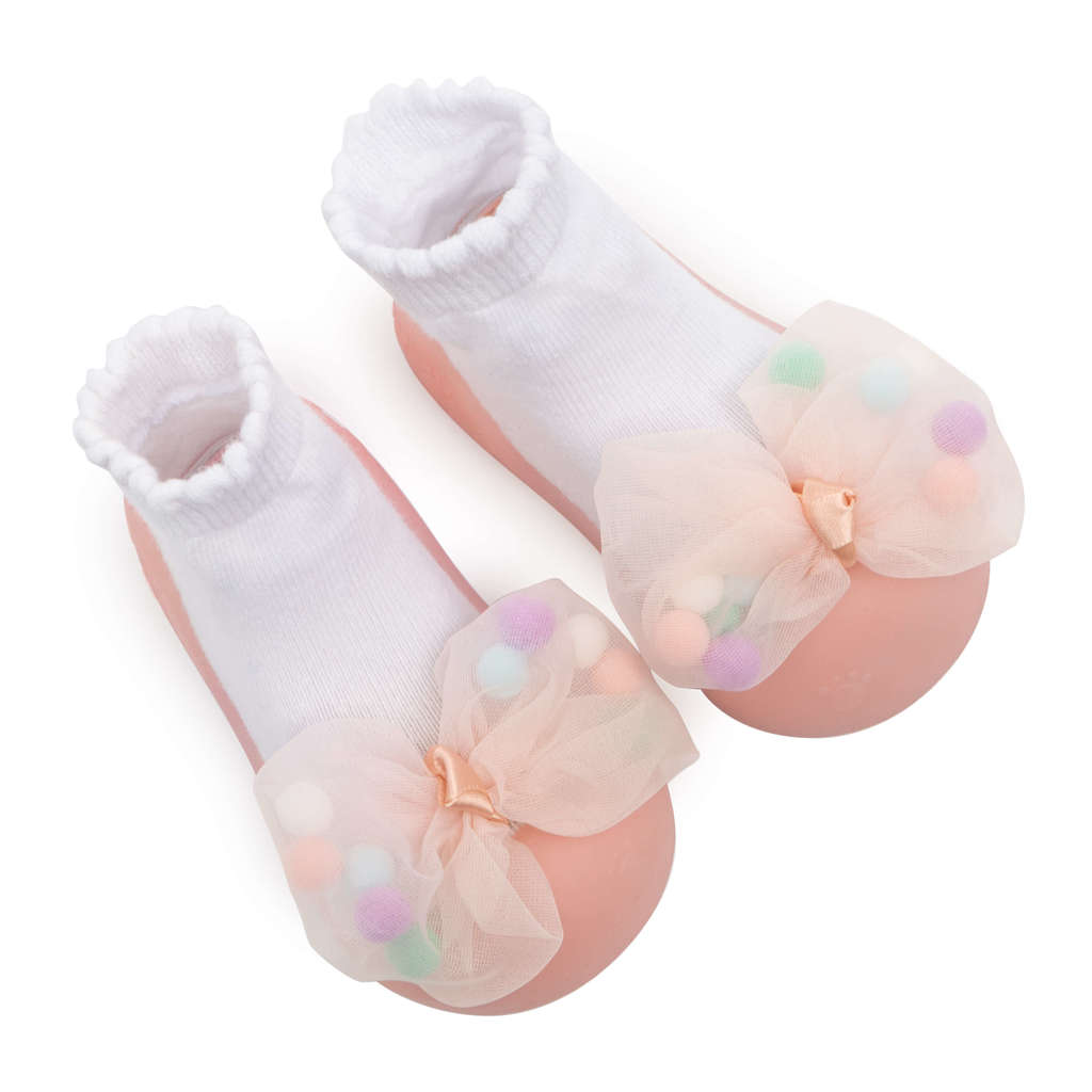 Pretty Pink Bows - Non-Slip Baby Shoe-Socks
