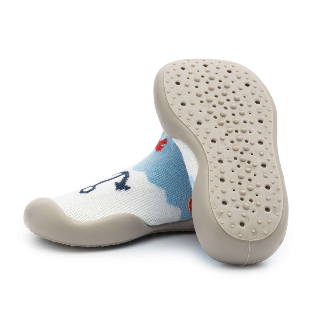 Nautical Waves - Non-Slip Baby Shoe-Socks