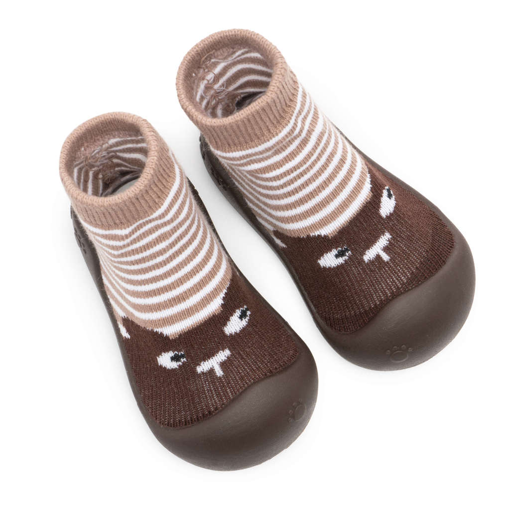 Striped Bear - Non-Slip Baby Shoe-Socks