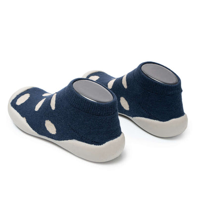 Bliss Foot - Blue Polka Dot Adult Sock-Shoes